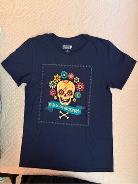Dia de los Muertos Kids Navy Graphic Tee